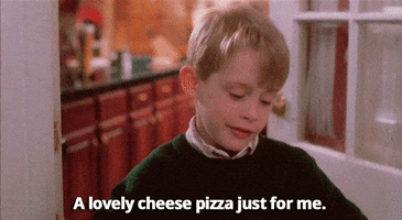 a lovely cheese pizza just for me